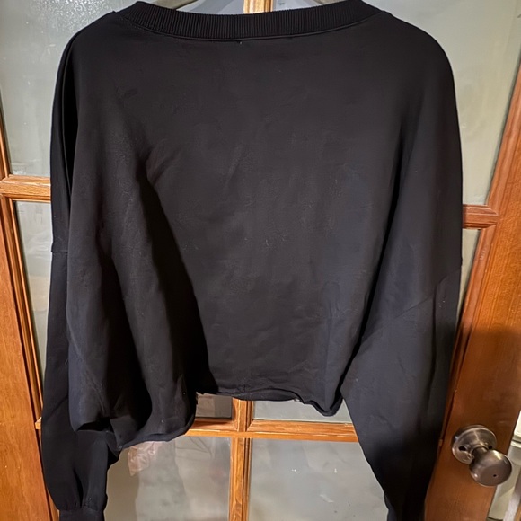 Peach Love Game Day Football Cropped Sweatshirt Small - Picture 2 of 5